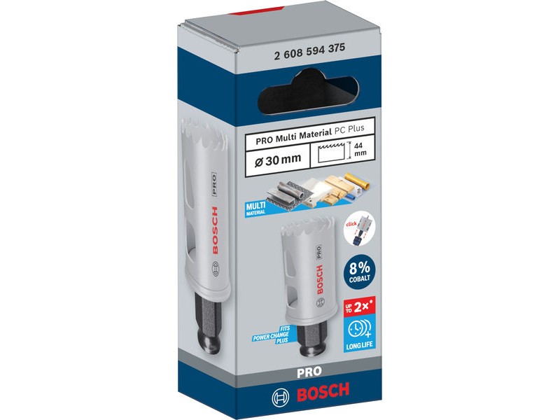 Žaga za izrezovanje lukenj PRO Multi Material PC Plus, 30mm, 2608594375